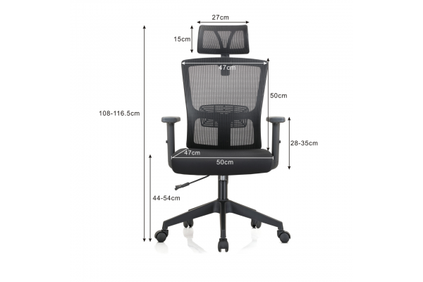 Fotel biurowy K26 SITWELL CZARNY